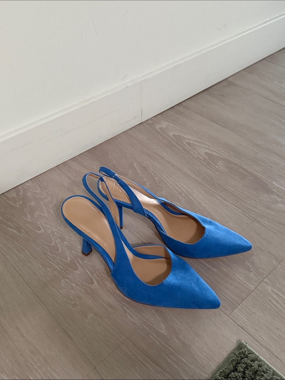 JustFab blue suede heels